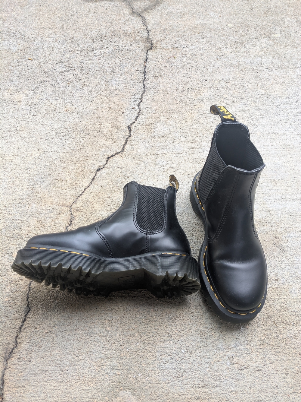 Dr. Martens Black Leather 2976 Boots W US 5